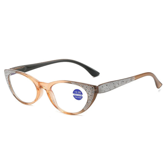 Diamond anti-blue light presbyopia glasses