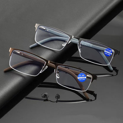 Metal lightweight anti-blue light reading glasses