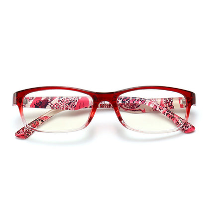 Printed resin anti-blue light reading glasses