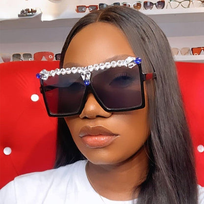 Punk Diamond Rhinestone Eyeglasses UV400