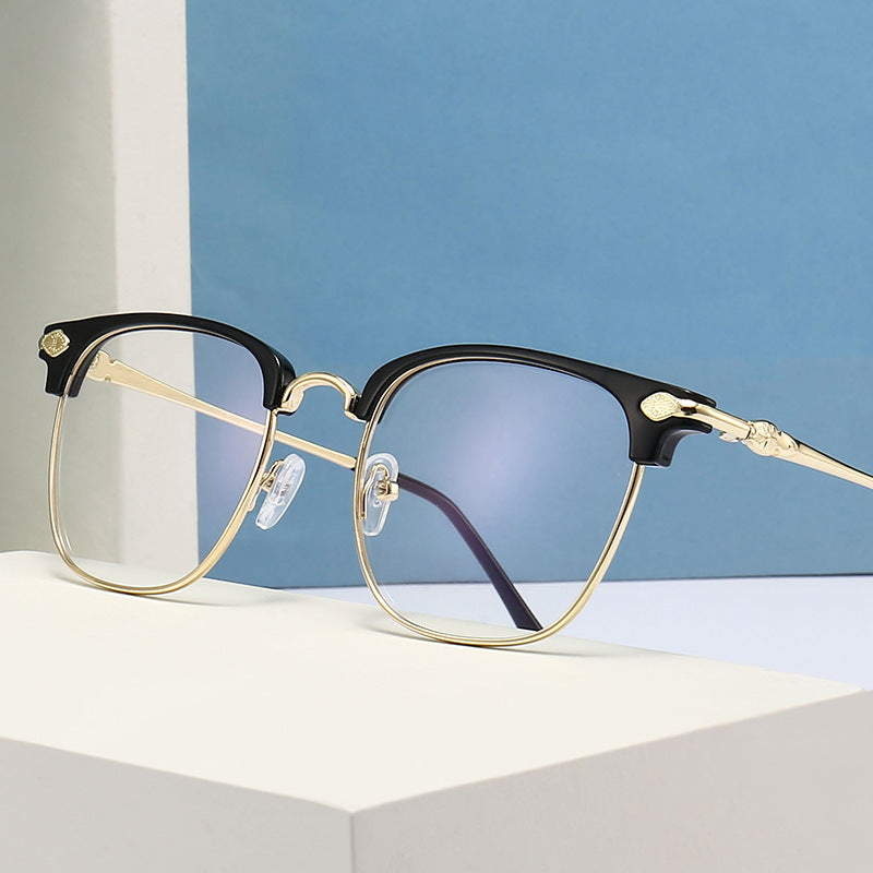 Half frame anti-blue light reading glasses