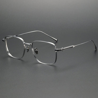 Aran Retro Titanium Square Glasses Frame