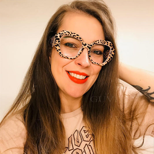 New Candy Color Polygon Square Eyeglasses