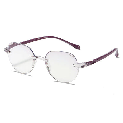 Lightweight frameless anti-blue light reading glasses