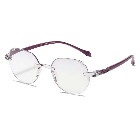 Lightweight frameless anti-blue light reading glasses
