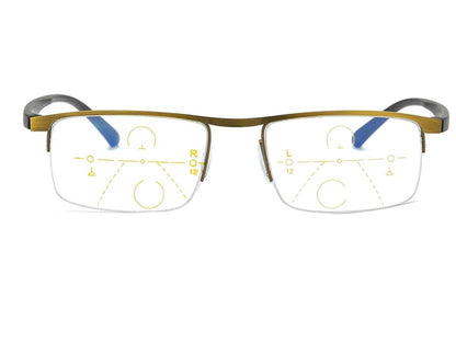 Progressive far and near reading glasses