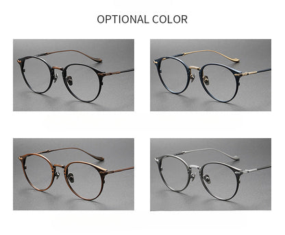 Titanium Oval Glasses Frame M3112