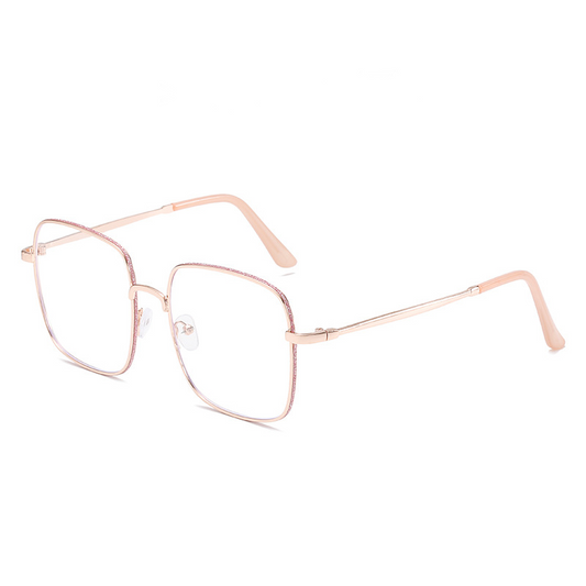 Glitter edge anti-blue light reading glasses