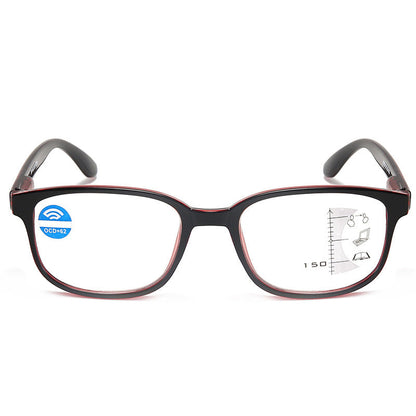 Progressive multi-focus reading glasses