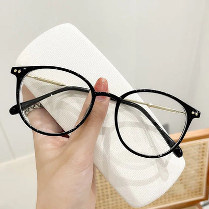 Large frame anti-blue light reading glasses