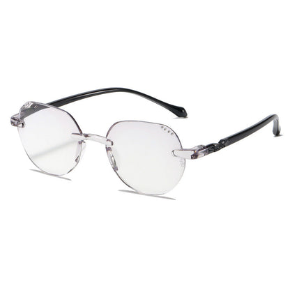 Lightweight frameless anti-blue light reading glasses
