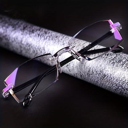 Smart zoom anti-blue reading glasses
