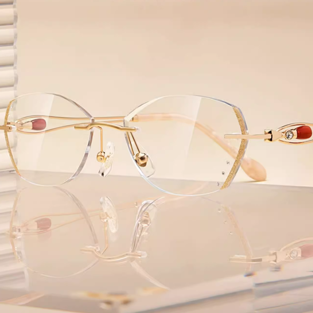 Frameless anti-blue light reading glasses