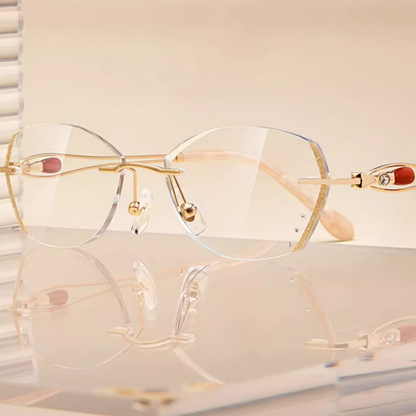 Frameless anti-blue light reading glasses