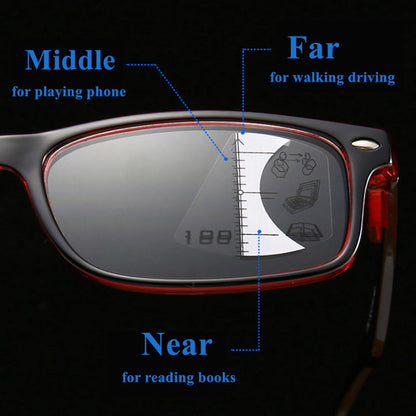 Presbyopic glasses square full frame
