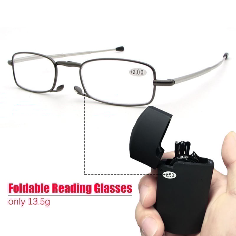Mini portable folding reading glasses