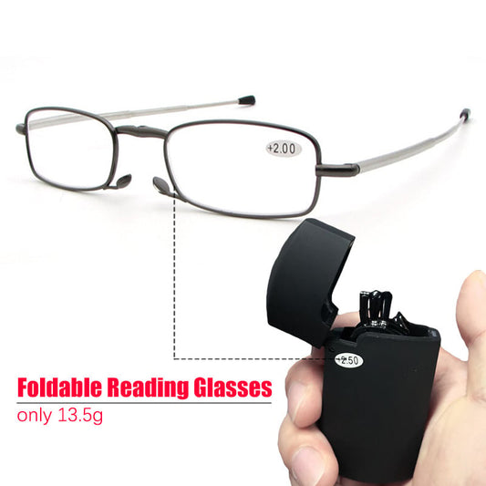 Mini portable folding reading glasses