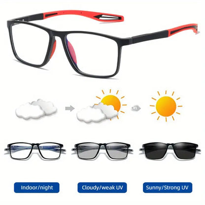 Sports intelligent photochromic nearsighted glasses