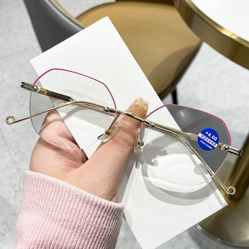 Diamond anti-blue light reading glasses
