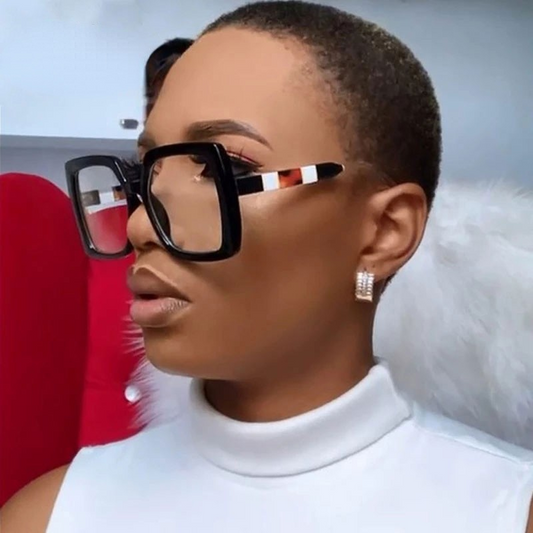 Oversized Square Transparent Glasses