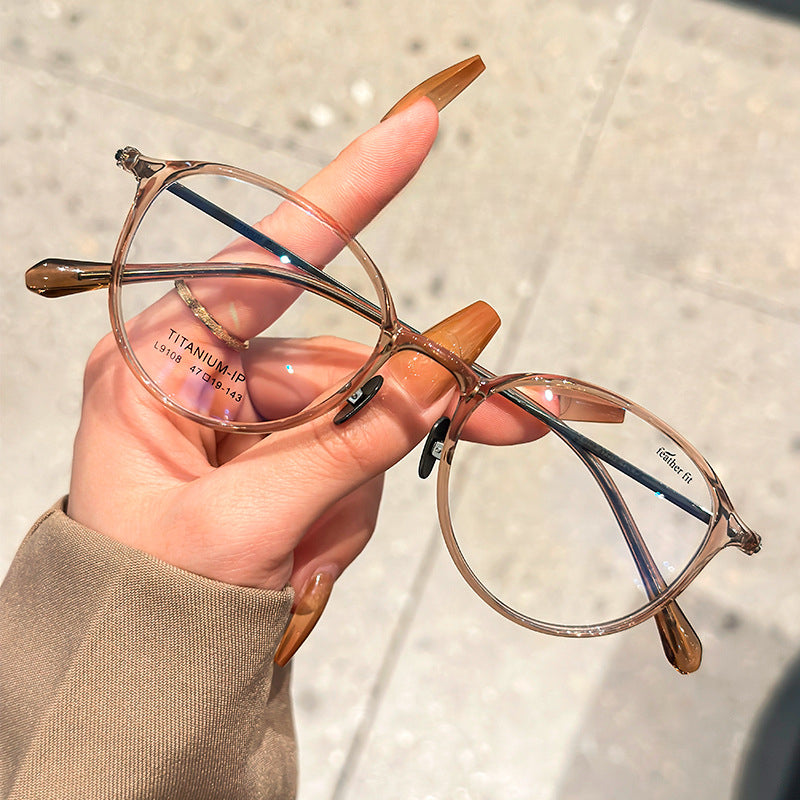 Titanium Round Glasses Frames 9108