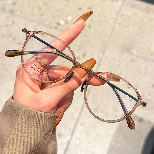 Titanium Round Glasses Frames 9108