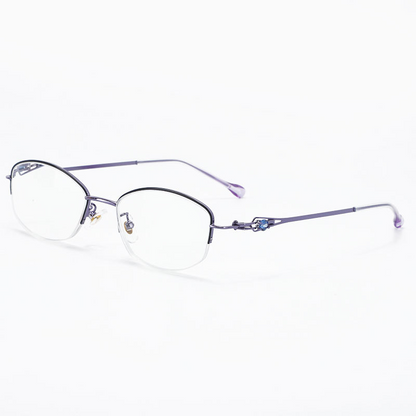 Half-frame anti-blue light reading glasses