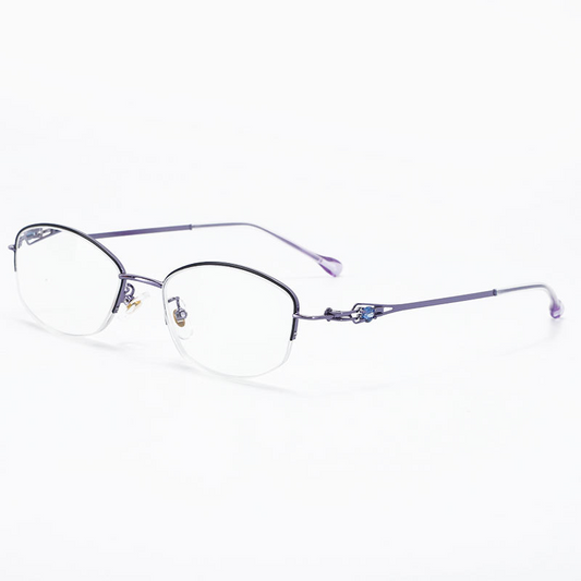 Half-frame anti-blue light reading glasses