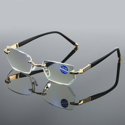 Anti-blue light metal presbyopia glasses