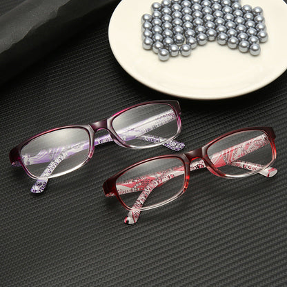 Printed resin anti-blue light reading glasses