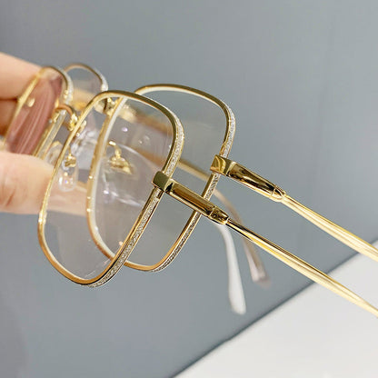 Glitter edge anti-blue light reading glasses