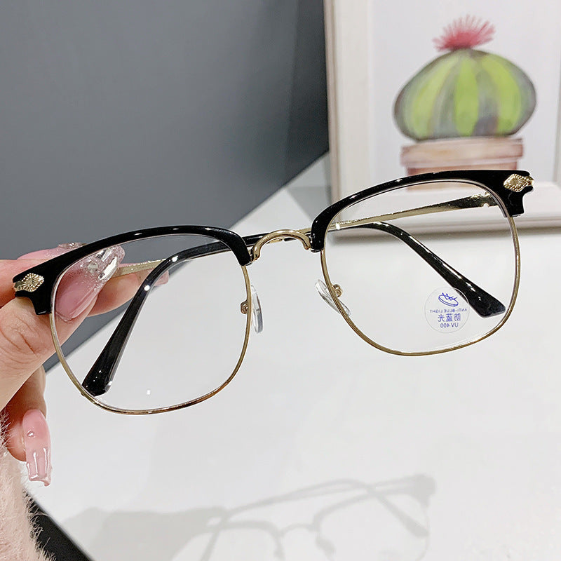 Half frame anti-blue light reading glasses