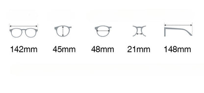 Arvid Retro Oval Titanium Glasses Frame