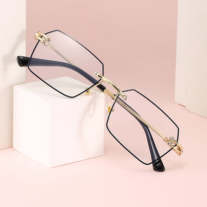 Frameless anti-blue light reading glasses