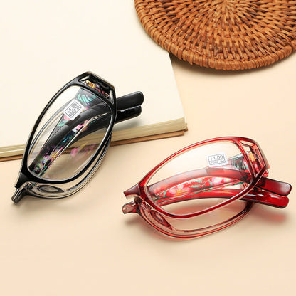 Printed folding anti-blue light reading glasses