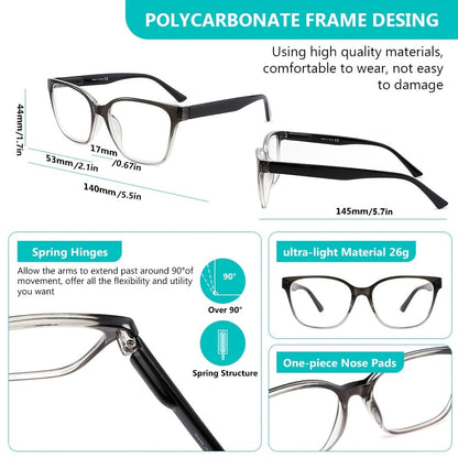 Reading glasses gradient color quality readers