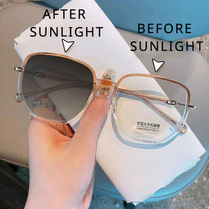Photochromism anti-blue light presbyopia glasses