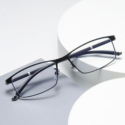 Half-frame anti-blue light reading glasses