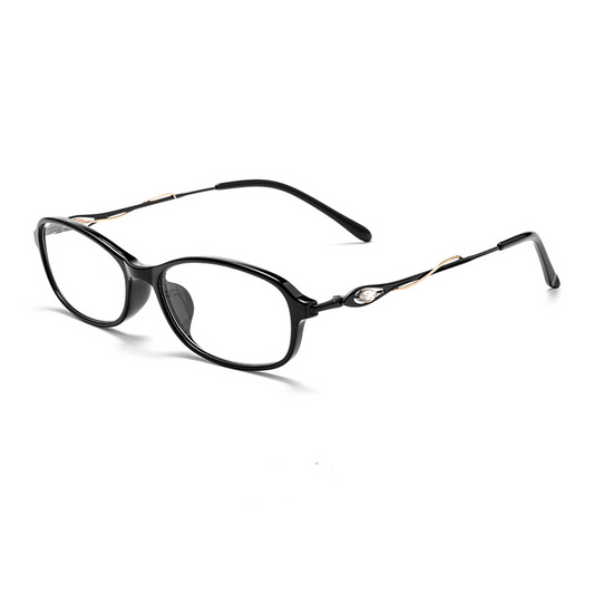Diamond-encrusted anti-blue light reading glasses
