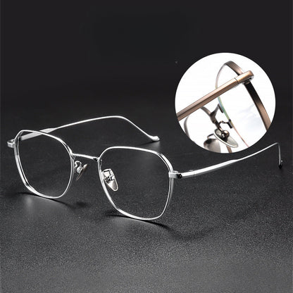 Retro Titanium Square Glasses Frame 316