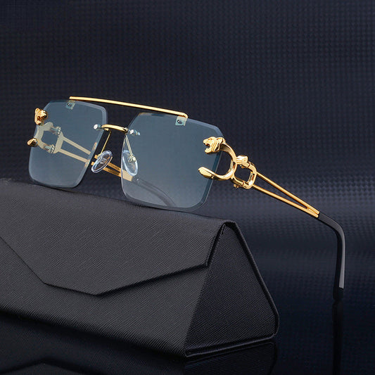 New Retro Rimless Sunglasses