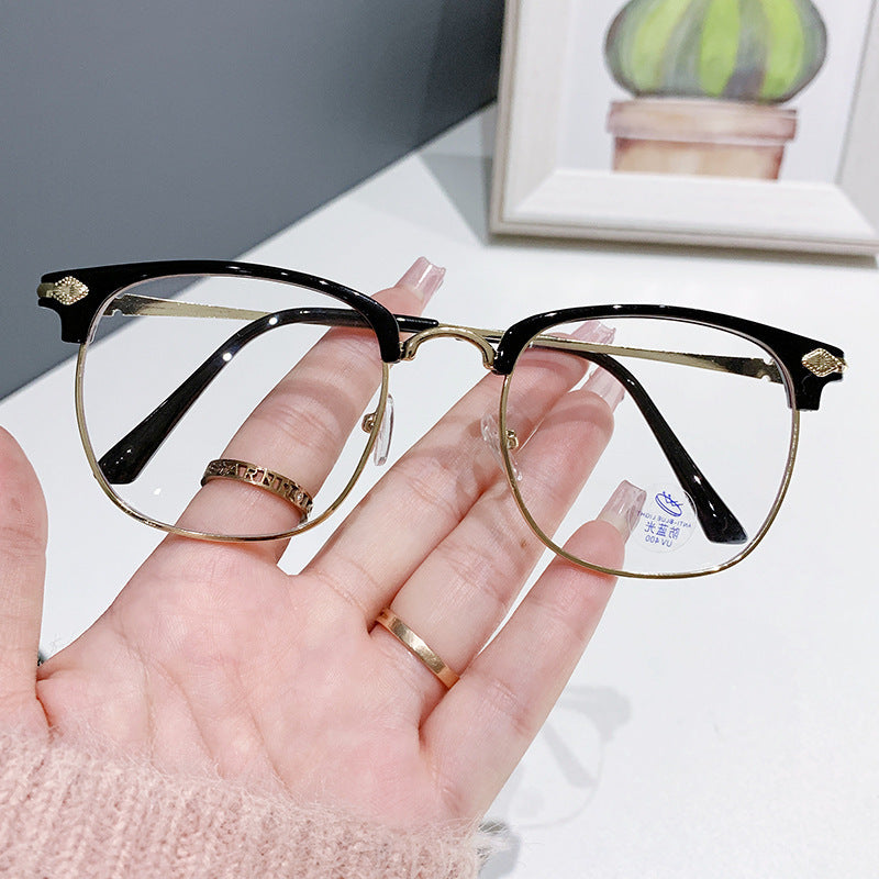 Half frame anti-blue light reading glasses