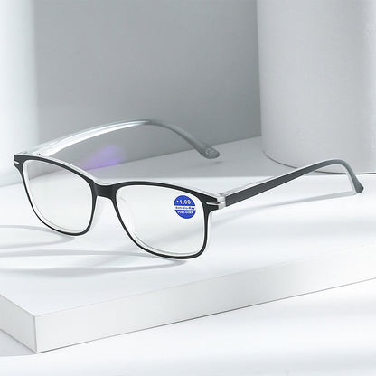 Anti-blue light small square frame reading glasses