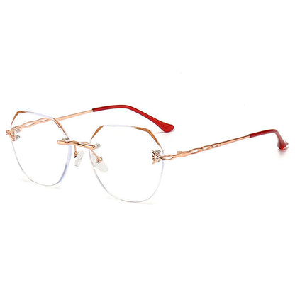 Hollow temple anti-blue light reading glasses