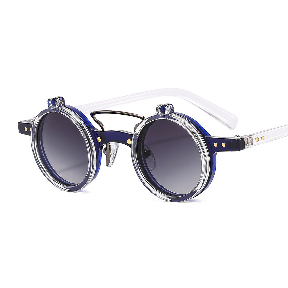 Double-layer flip uv protection sunglasses