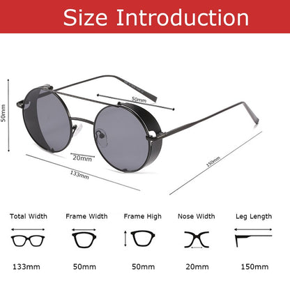 Classic Round Steampunk Sunglasses