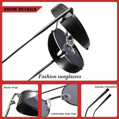 Classic Round Steampunk Sunglasses