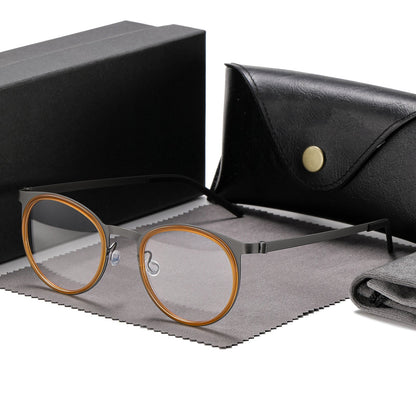 Leander Titanium Vintage Round Eyeglasses Frames