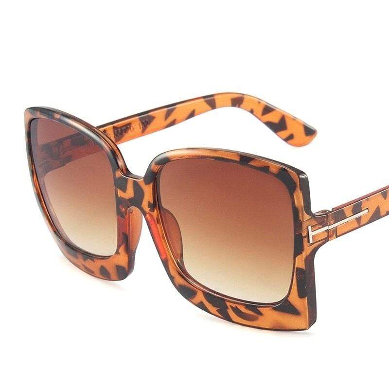 Fashion Square Big Frame Vintage Retro Sunglasses