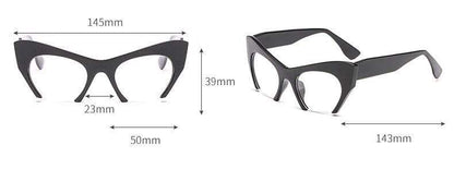 Fashion Retro Half frame Cat eye Women Glasses